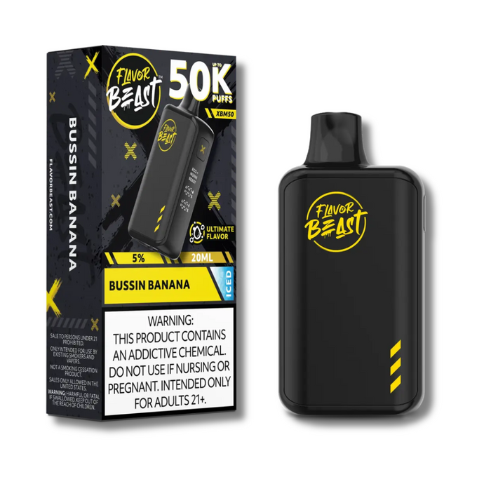Flavor Beast XBM50 50K Disposable Vape - Bussin Banana
