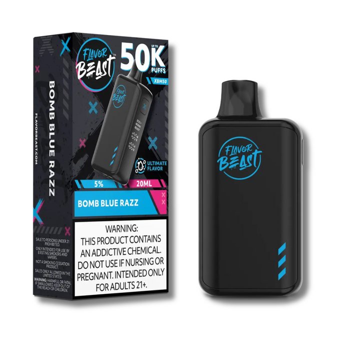 Flavor Beast XBM50 50K Disposable Vape - Bomb Blue Razz