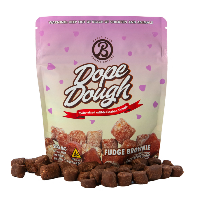 Dope Baked Delta 9 Cookie Dough 200MG Fudge Brownie