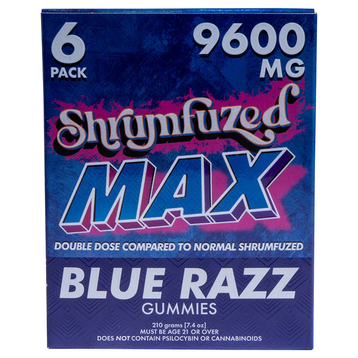 Shrumfuzed MAX Mushroom Gummies 6 Pack 9600 MG - Blue Razz