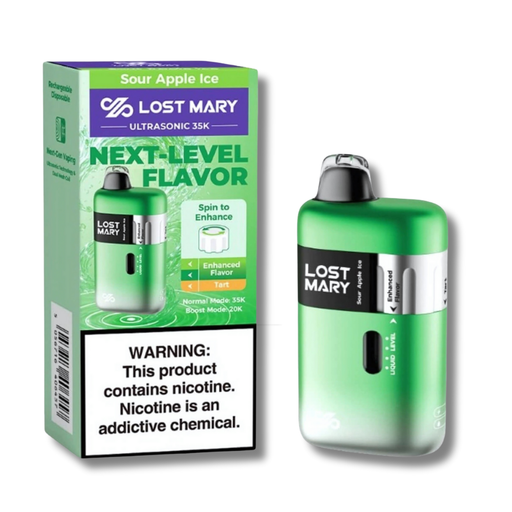 Lost Mary Ultrasonic 35K Disposable Vape - Sour Apple Ice