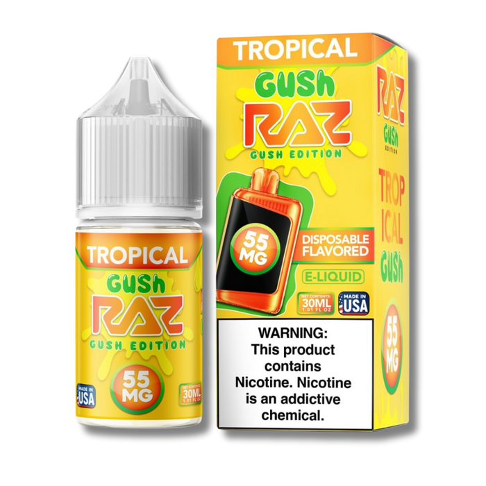 RAZ Gush Edition Salt Nicotine E-Liquid 30mL Tropical Gush