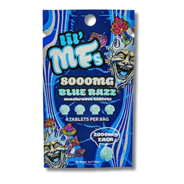 Lil MF'S Mushroom Tablets 8000MG 4 pack - blue razz