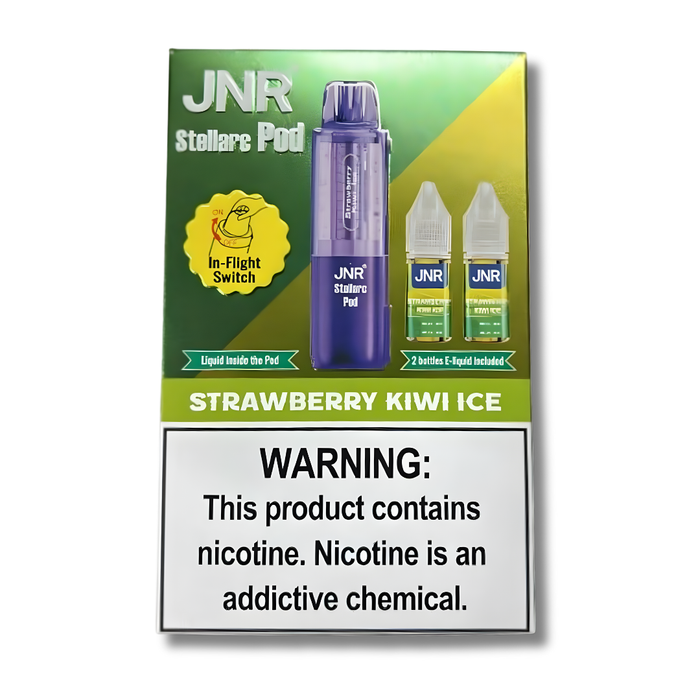 JNR Stellarc 100K Replacement Pod And Two Juice Bottles - Strawberry Kiwi Ice Flavor