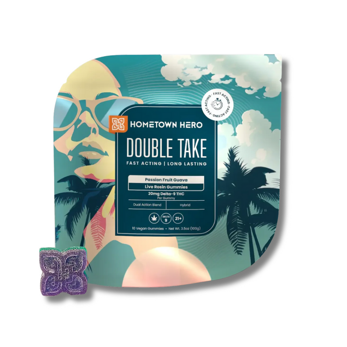 Hometown Hero Double Take Delta 9 THC Gummies 200MG - Passion Fruit Guava