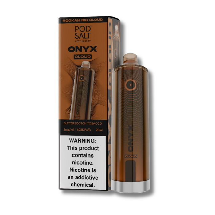 Pod Salt ONYX Cloud Disposable Vape 25K - Butterscotch Tobacco