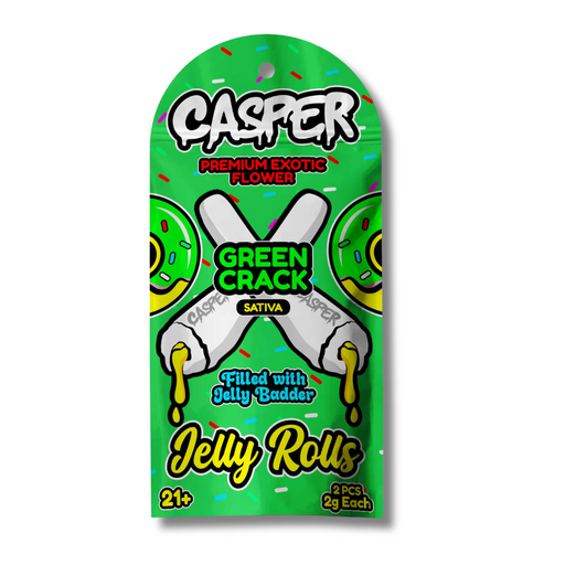 Casper Jelly Rolls THCA Pre Rolls 2 Pack - Green Crack
