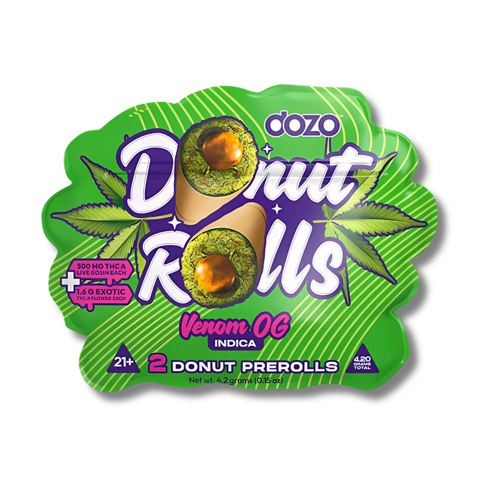 DOZO Donut Rolls THCA Pre Rolls 4.2G - Venom OG