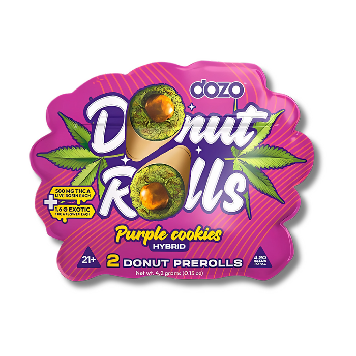 DOZO Donut Rolls THCA Pre Rolls 4.2G - Purple Cookies