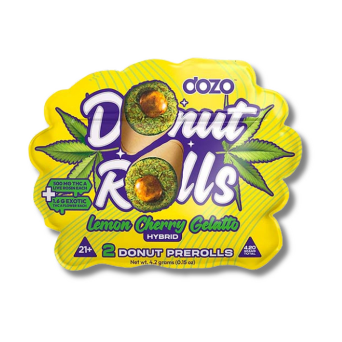 DOZO Donut Rolls THCA Pre Rolls 4.2G  - Lemon Cherry Gelato