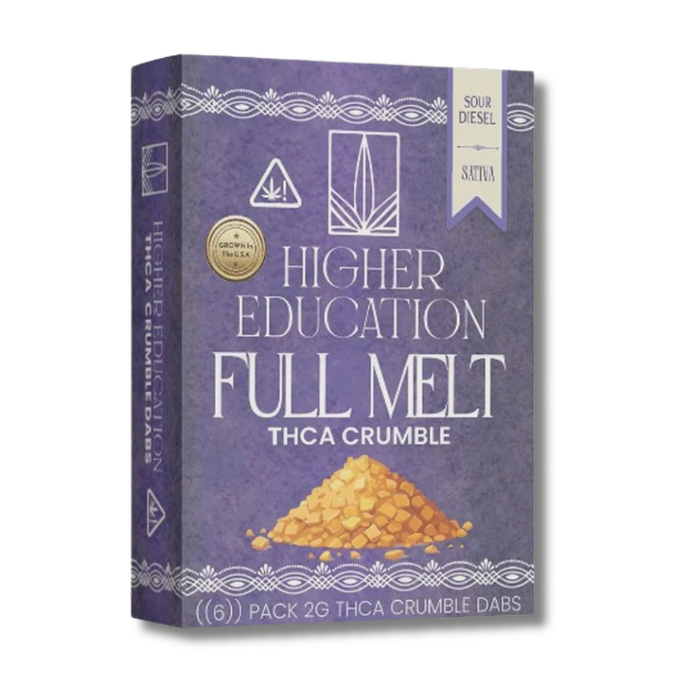 Higher Education Full Melt THCA Crumble Dabs 2 Grams - Sour Diesel