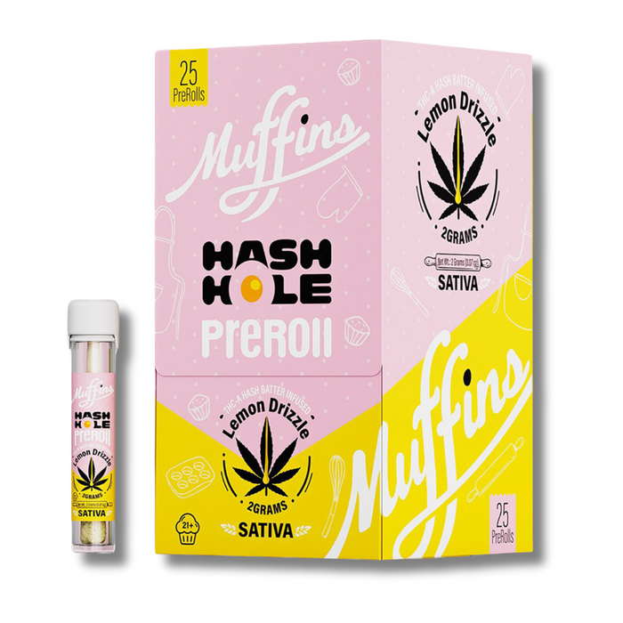 Muffins Hash Hole THCA Pre Rolls 2G - Lemon Drizzle