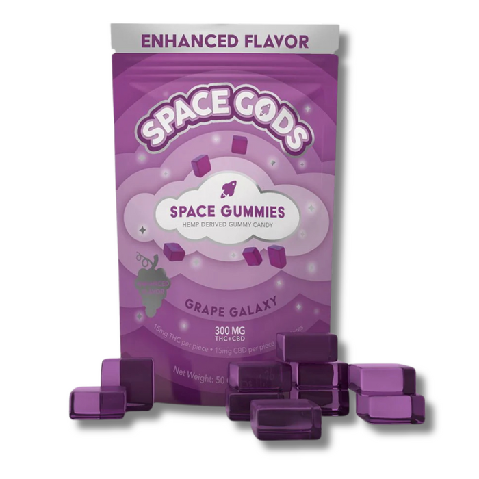 Space Gods Delta 9 + CBD Gummies 300MG - Grape Galaxy