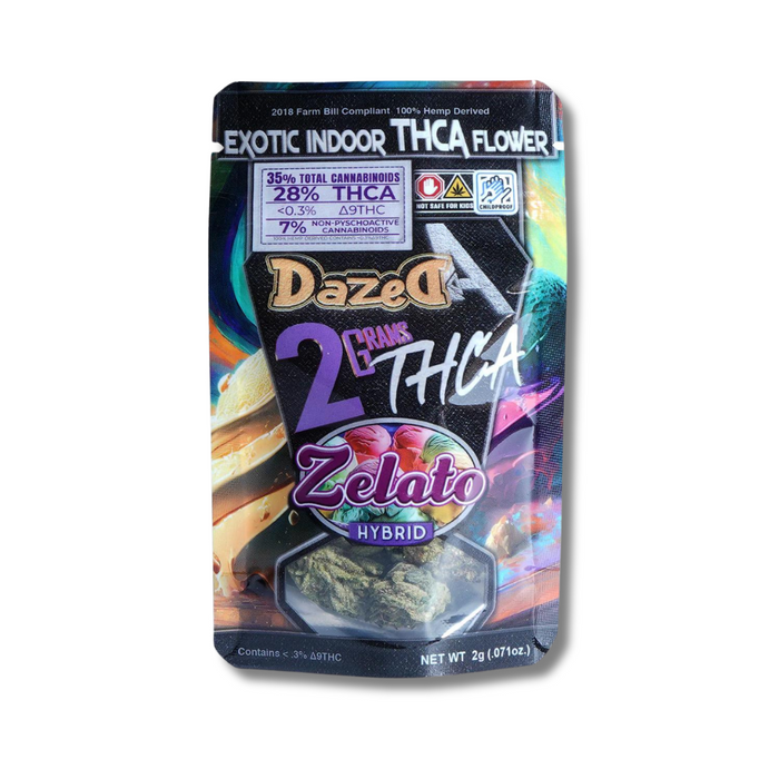 Dazed Exotic THCA Flower 2 Grams Pack Zelato