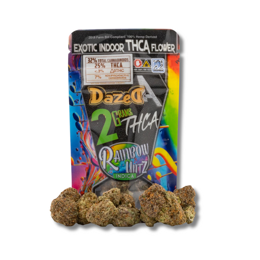 Dazed Exotic THCA Flower 2 Grams Pack Rainbow Runtz Strain