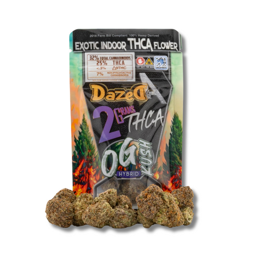 Dazed Exotic THCA Flower 2 Grams Pack OG Kush Strain