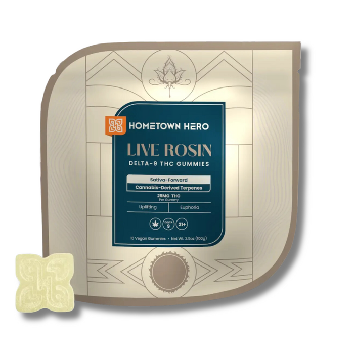 Hometown Hero Delta 9 THC Live Rosin Gummies 250MG - Sativa-Forward