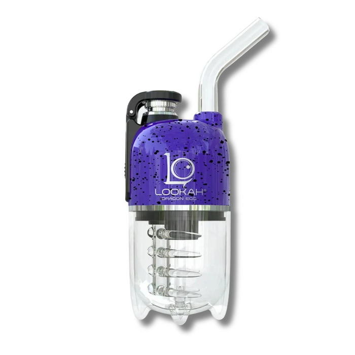 Lookah Dragon Egg Dab Rig spatter black and blue