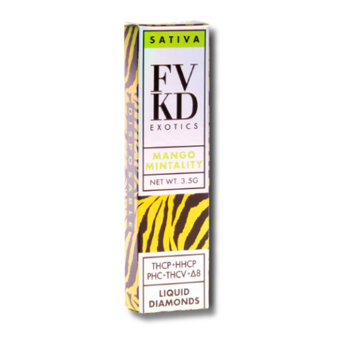 FVKD Exotics Liquid Diamonds Disposable Vape 3.5g Mango Mintality Sativa