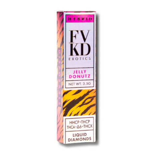 FVKD Exotics Liquid Diamonds Disposable Vape 3.5g Jelly Donutz Hybrid