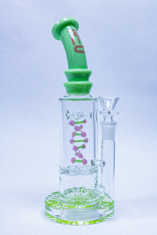 10'' Green-Pink NEU Tornado DNA Rig Water Pipe