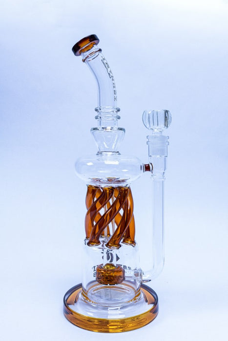 12’’ Tsunami Glass Water Pipe Showerhead Twist Recycler