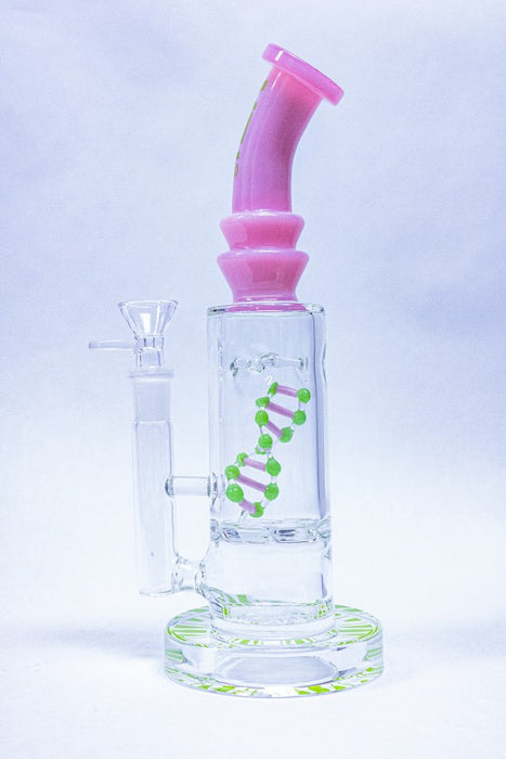 10'' Pink Green NEU Tornado DNA Rig Water Pipe