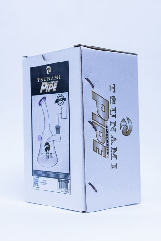 Purple 6'' Tsunami Concentrate Mini Bell Glass Rig