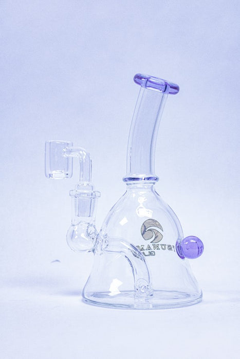 Green 6'' Tsunami Concentrate Mini Bell Glass Rig