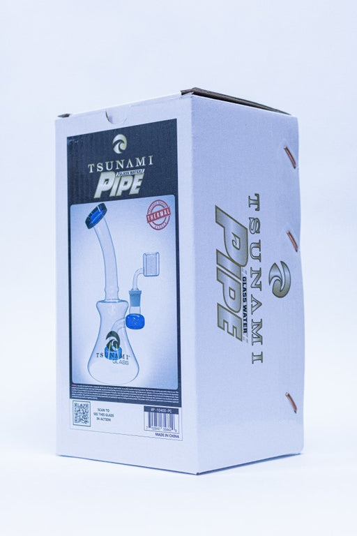 Blue 7'' Tsunami Concentrate Rig Showerhead Water Pipe