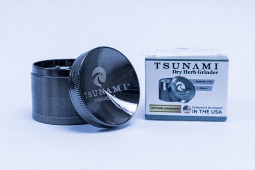 Dry Herb Grinder 50 Mm Caved Top Gun Metal (12ea / Bx , 96ea / Mc)