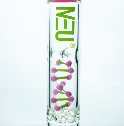 12'' Green Pink NEU Tornado DNA Beaker