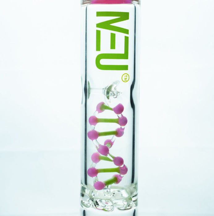 12'' Green Pink NEU Tornado DNA Beaker