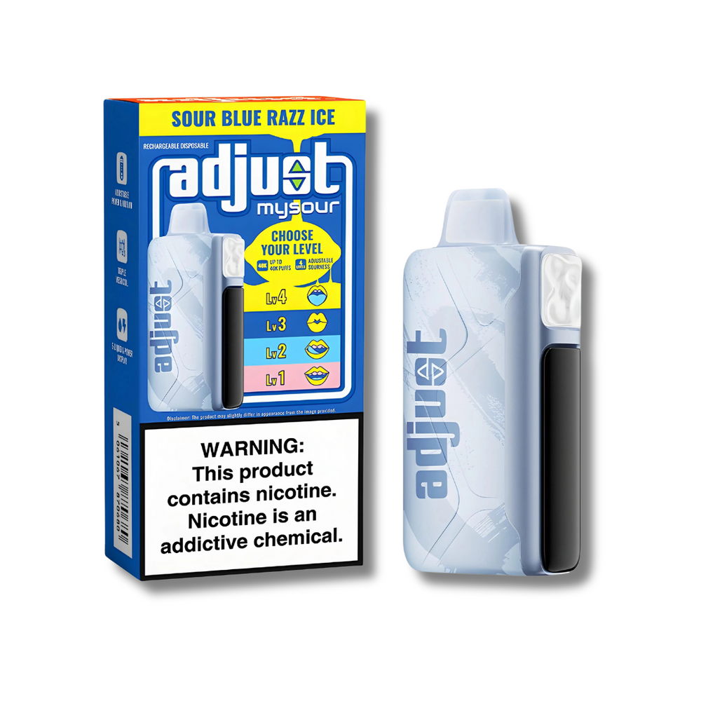 Adjust MySour 40K Disposable Vape - Sour Blue Razz Ice Flavor