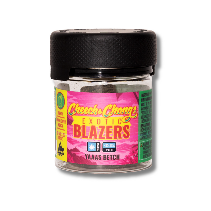 Cheech And Chongs Exotic THCA Blazers Flower 3.5G - YAAS Betch (Indica)