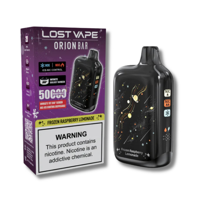 Lost Vape Orion Bar 50K Disposable Ice-Nic Control - Frozen Raspberry Lemonade 