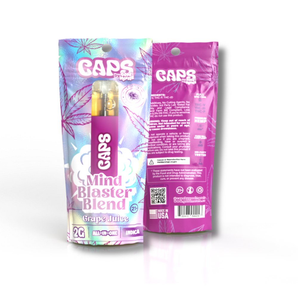 CAPS By Good Morels All In One Mind Blaster Blend Disposable 2G - Grape Juice Indica