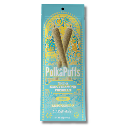 PolkaPuff THC-A Saucy Diamonds Pre-Rolls 2 Pack 