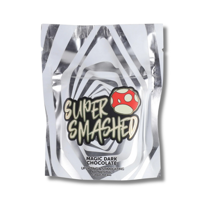 Super Smashed Magic Mushroom Chocolate Bar 4G - Dark Chocolate Flavor