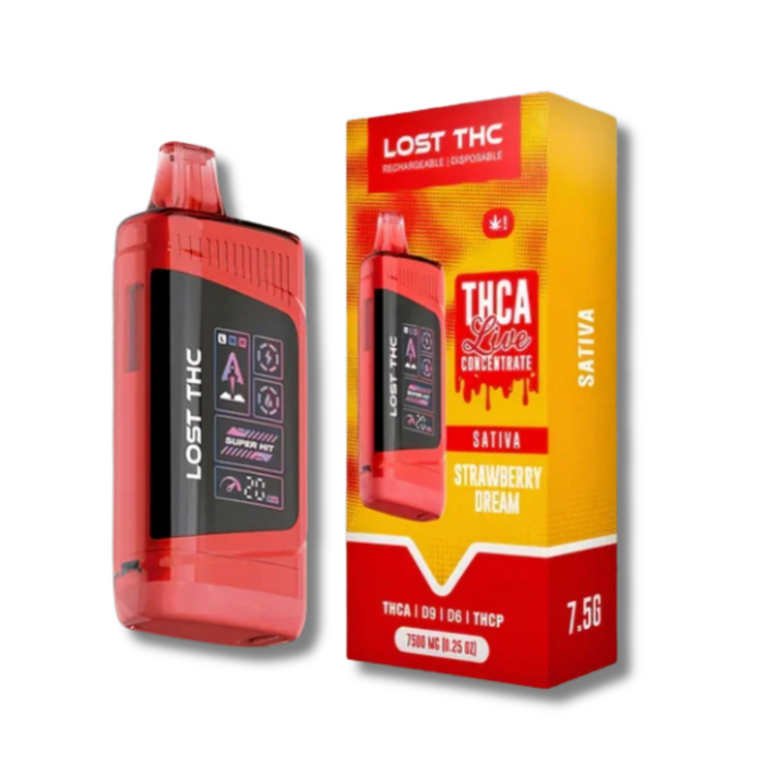 Lost THC Live Concentrate V3 Disposable 7.5G - Strawberry Dream