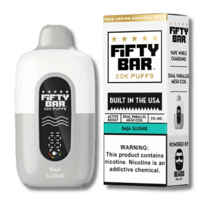 Baja Slushie Fifty Bar Vape 20K - White Series Edition