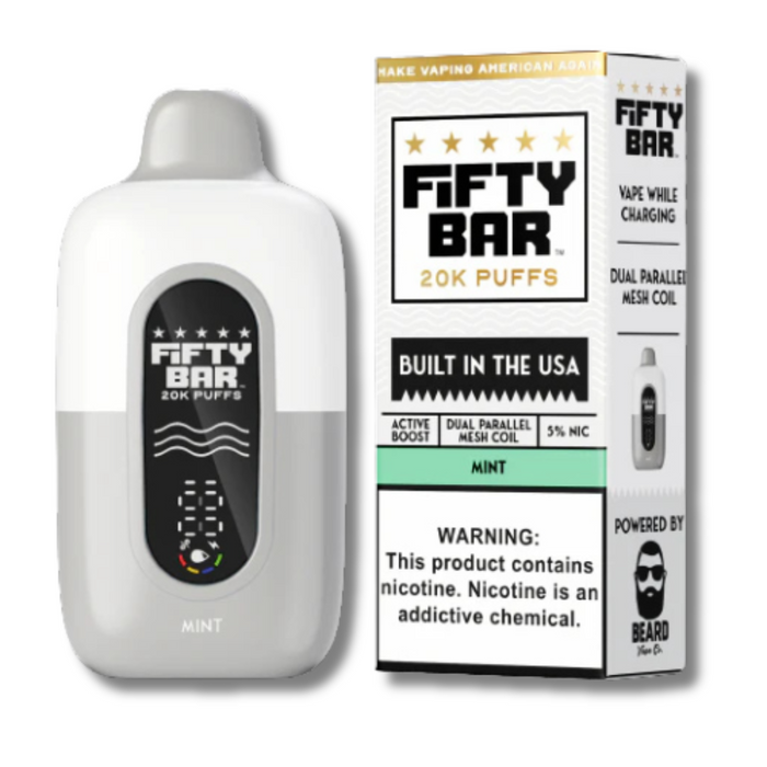 Mint Fifty Bar Vape 20K - White Series Edition