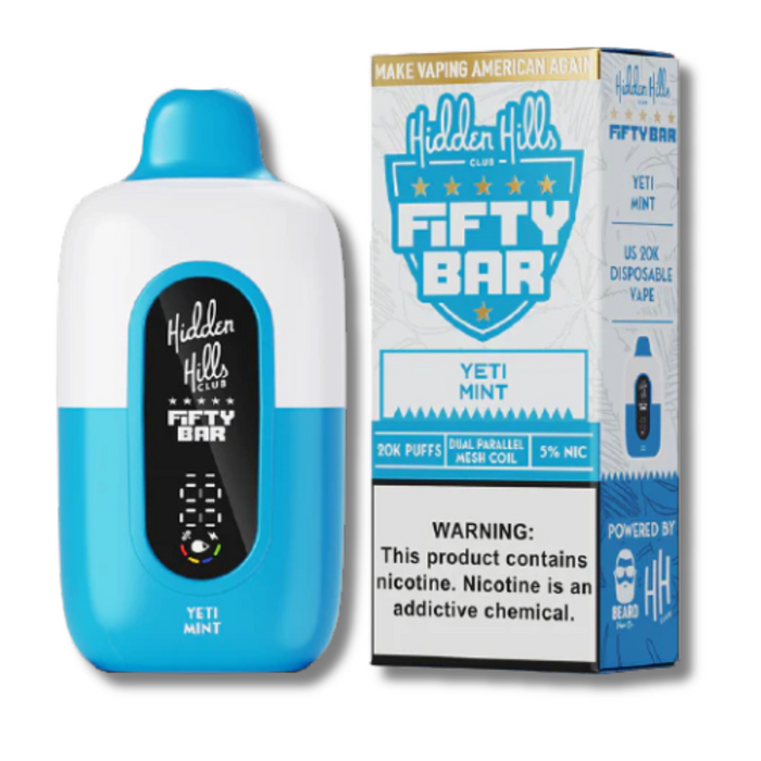 Yeti Mint Fifty Bar X Hidden Hills Club Disposable Vape 20K