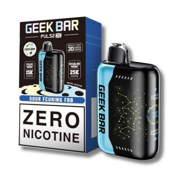 Sour Fcuking Fab Geek Bar Pulse X 25K Zero Nicotine Disposable