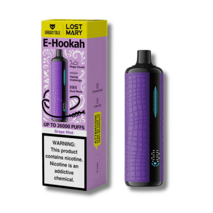 Lost Mary X Urban Tale E-Hookah Disposable 26000 - Grape Mint