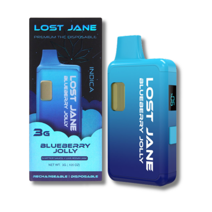 Lost Jane Shatter Sauce + Live Rosin Jam Disposable 3 Gram - Blueberry Jolly