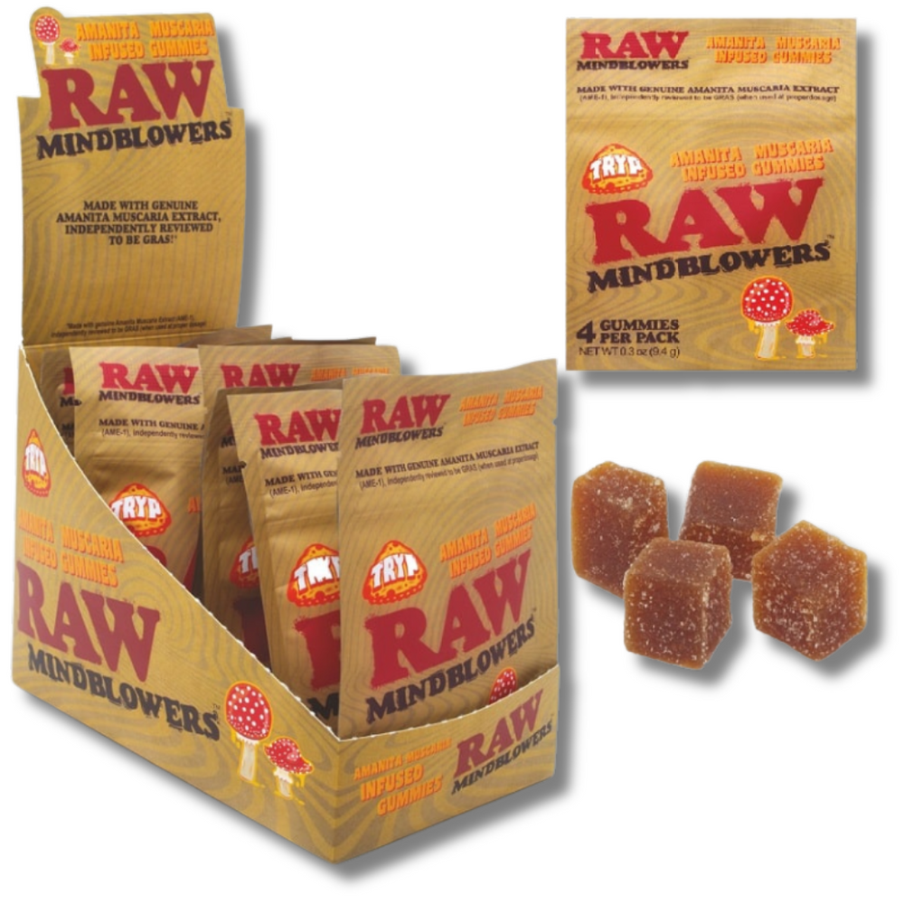 RAW MindBlowers Amanita Muscaria Infused Gummies 4 Pack