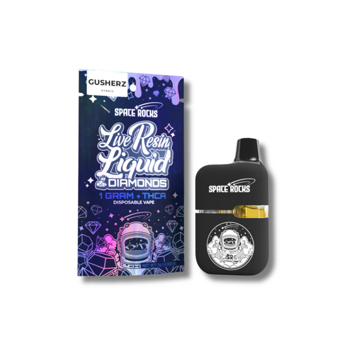 Space Rocks THCA Live Resin Liquid Diamond Vape 1G - Gusherz (Hybrid)