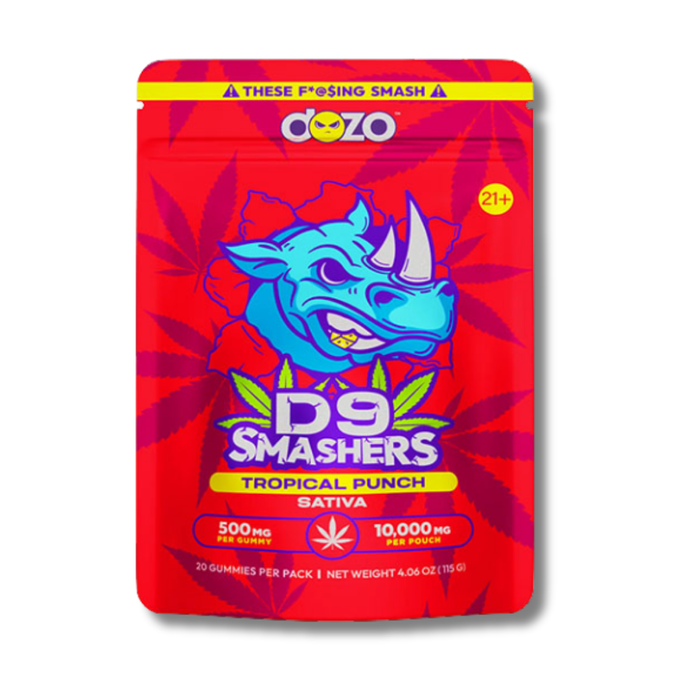 DOZO D9 Smashers 10000MG Gummies - Tropical Punch (Sativa)