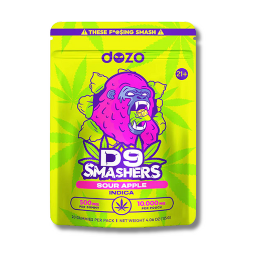 DOZO D9 Smashers 10000MG Gummies - Sour Apple Indica